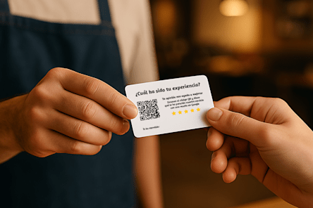 Cliente usando tarjeta QR